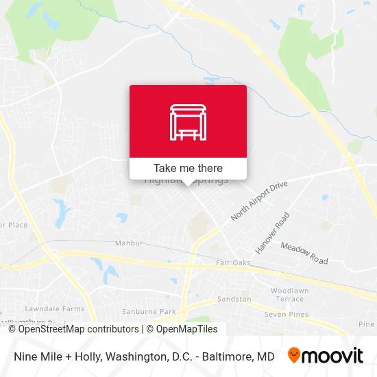 Nine Mile + Holly map