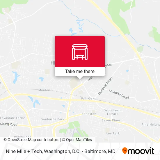 Nine Mile + Tech map