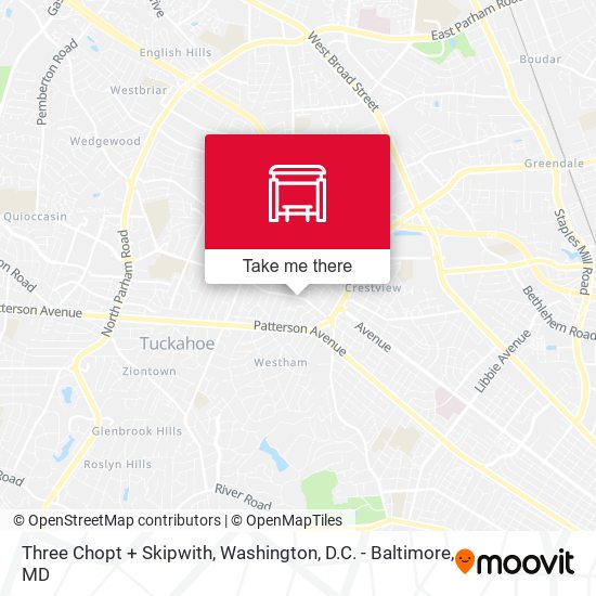 Mapa de Three Chopt + Skipwith