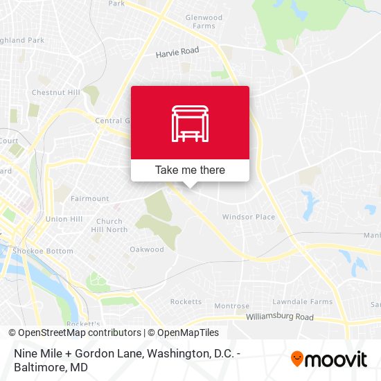 Nine Mile + Gordon Lane map