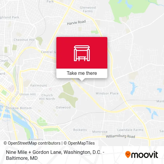 Nine Mile + Gordon Lane map