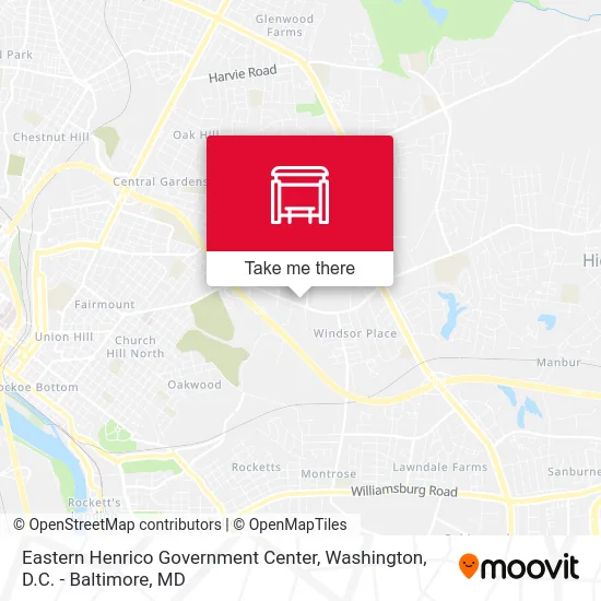 Eastern Henrico Government Center map