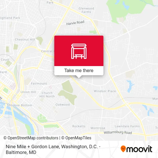 Nine Mile + Gordon Lane map