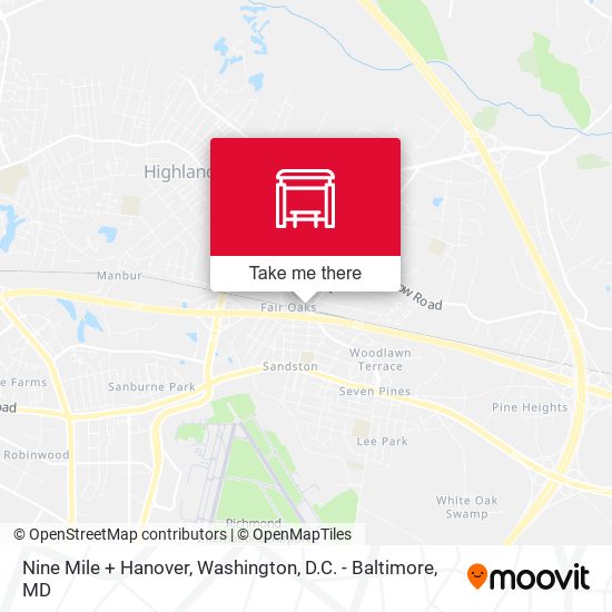 Mapa de Nine Mile + Hanover