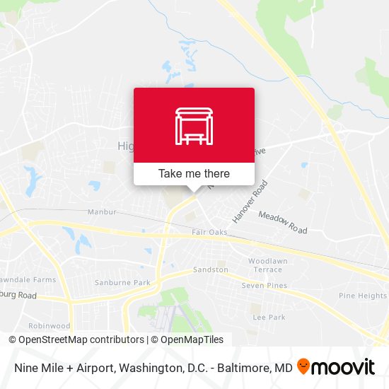 Nine Mile + Airport map