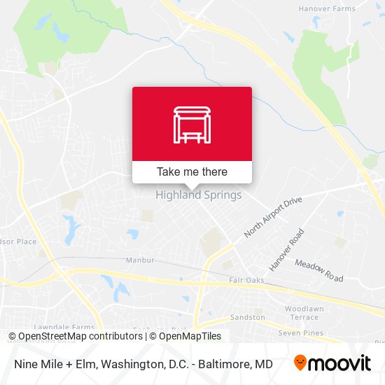 Mapa de Nine Mile + Elm
