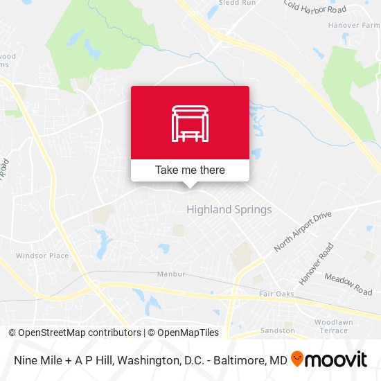 Nine Mile + A P Hill map