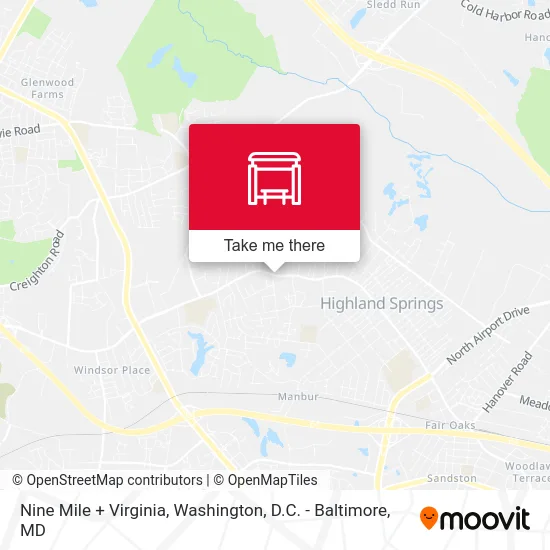 Nine Mile + Virginia map