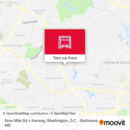 Nine Mile Rd + Kenway map