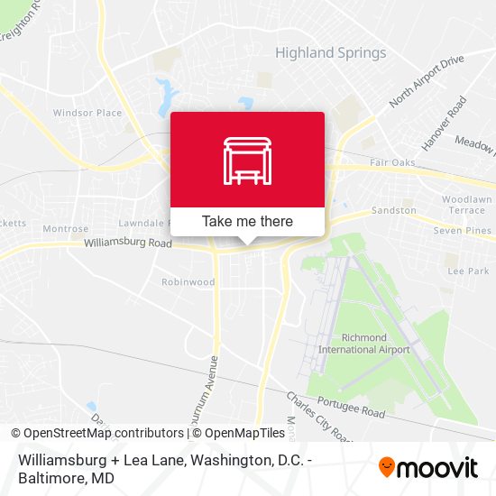 Williamsburg + Lea Lane map