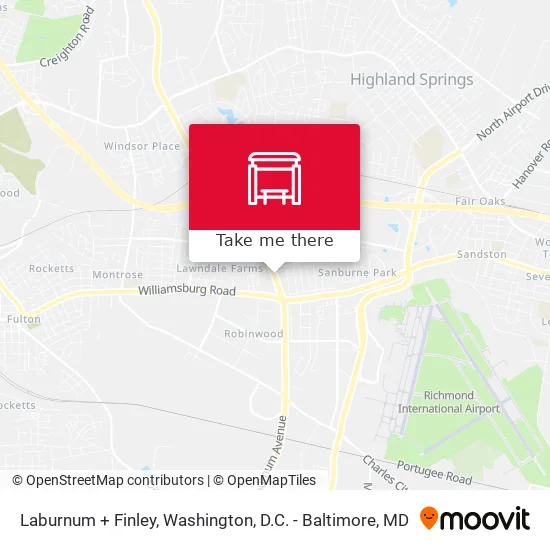 Laburnum + Finley map