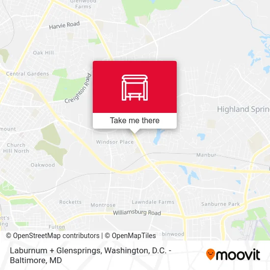 Laburnum + Glensprings map