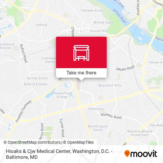 Hioaks & Cjw Medical Center map