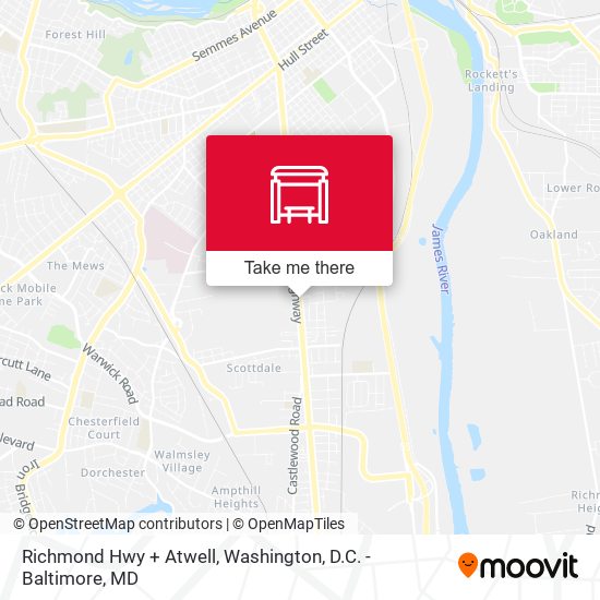 Mapa de Richmond Hwy + Atwell