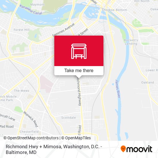 Mapa de Richmond Hwy + Mimosa