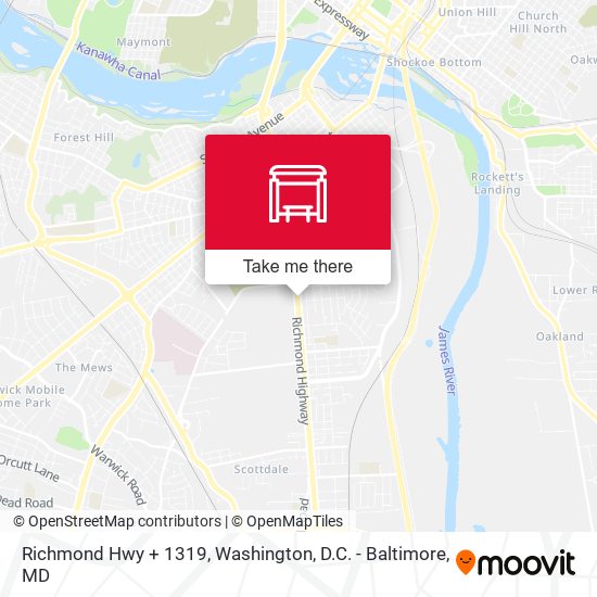 Mapa de Richmond Hwy + 1319