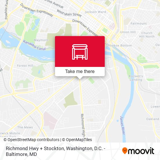 Richmond Hwy + Stockton map