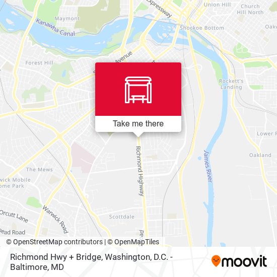Mapa de Richmond Hwy + Bridge