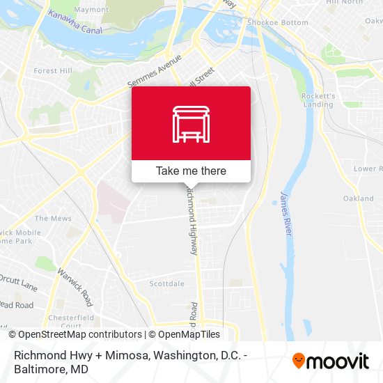 Richmond Hwy + Mimosa map