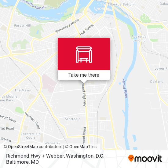 Richmond Hwy + Webber map