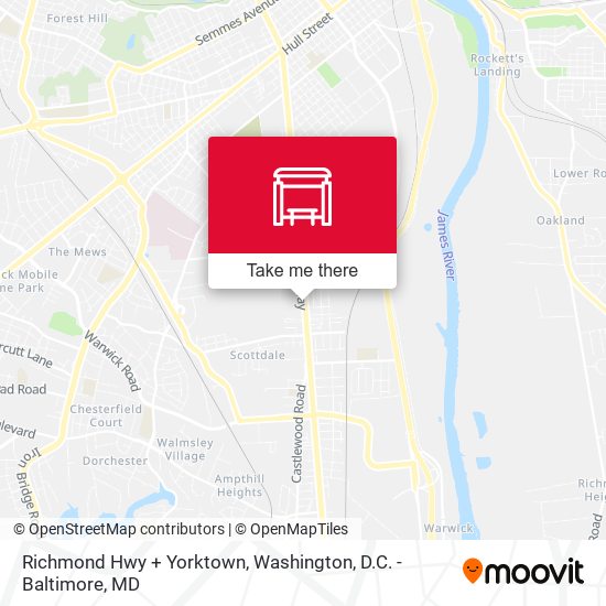 Mapa de Richmond Hwy + Yorktown