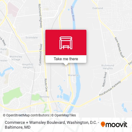 Mapa de Commerce + Wamsley Boulevard