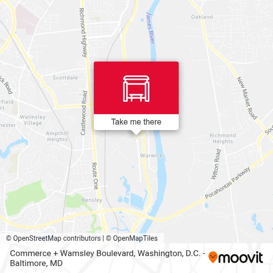 Commerce + Wamsley Boulevard map