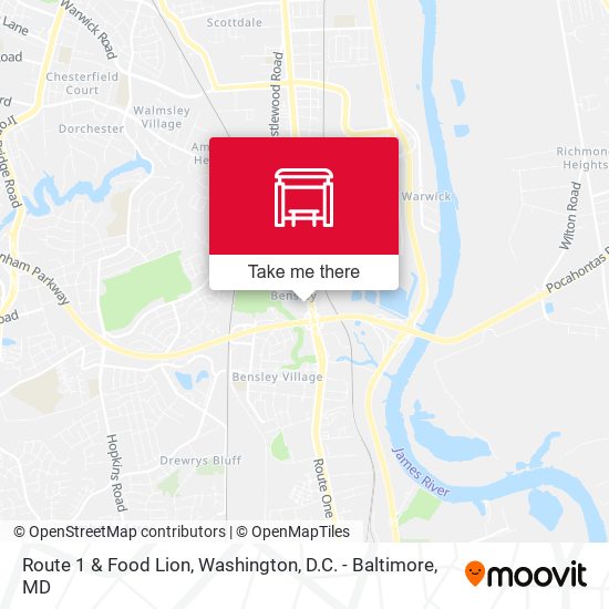 Route 1 & Food Lion map