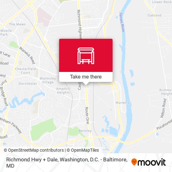 Richmond Hwy + Dale map