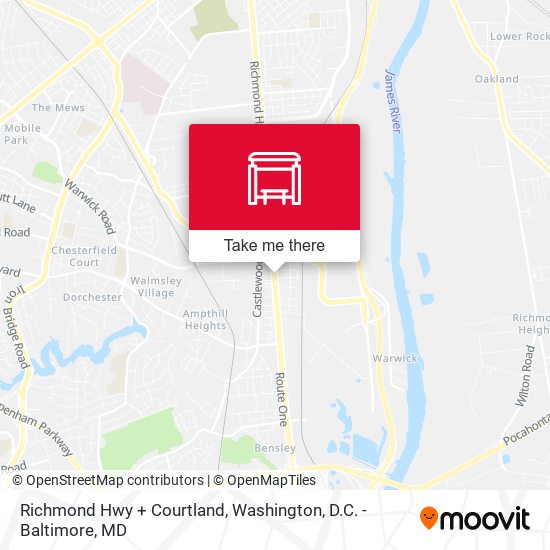 Richmond Hwy + Courtland map