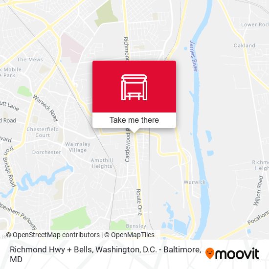 Richmond Hwy + Bells map