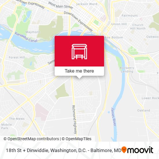 Mapa de 18th St + Dinwiddie