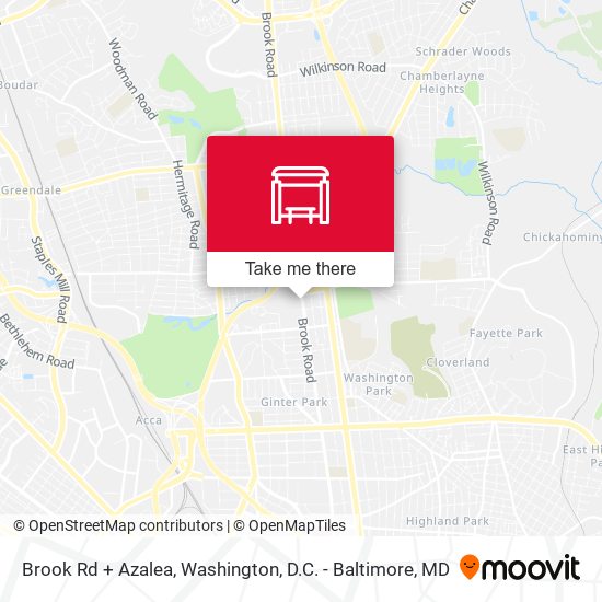 Brook Rd + Azalea map