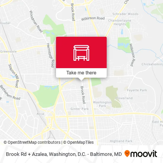 Brook Rd + Azalea map