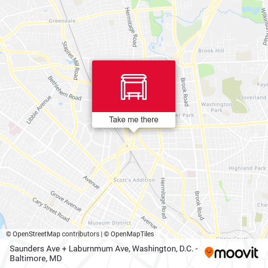 Mapa de Saunders Ave + Laburnmum Ave