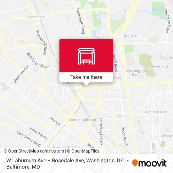 Mapa de W Laburnum Ave + Rosedale Ave
