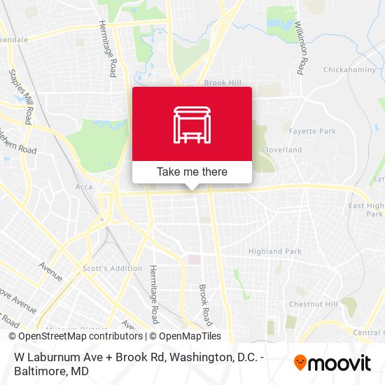 Mapa de W Laburnum Ave + Brook Rd