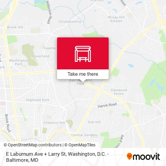 E Laburnum Ave + Larry St map