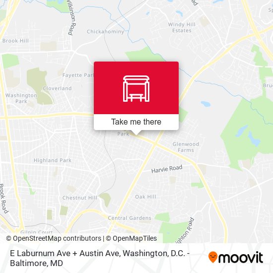 E Laburnum Ave + Austin Ave map