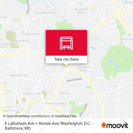 E Laburnum Ave + Ronnie Ave map