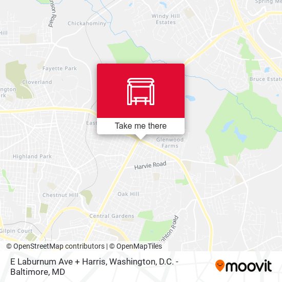 E Laburnum Ave + Harris map