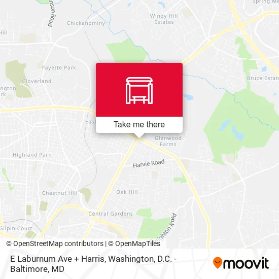 E Laburnum Ave + Harris map