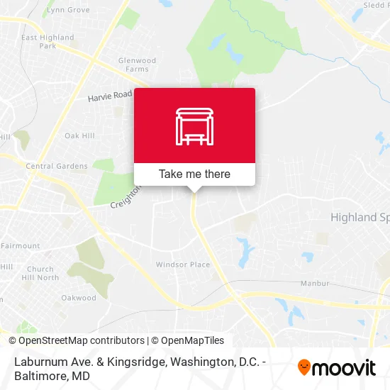 Laburnum Ave. & Kingsridge map