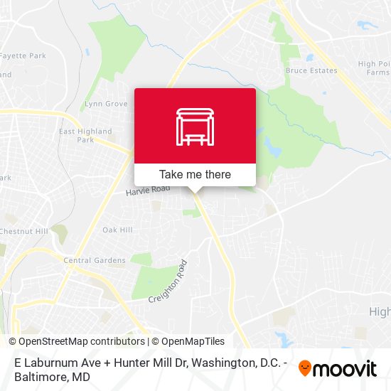 E Laburnum Ave + Hunter Mill Dr map