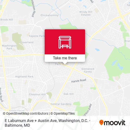 E Laburnum Ave + Austin Ave map