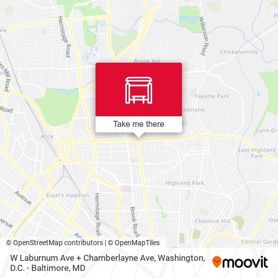 Mapa de W Laburnum Ave + Chamberlayne Ave