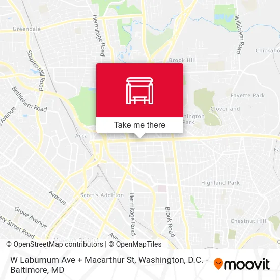 W Laburnum Ave + Macarthur St map