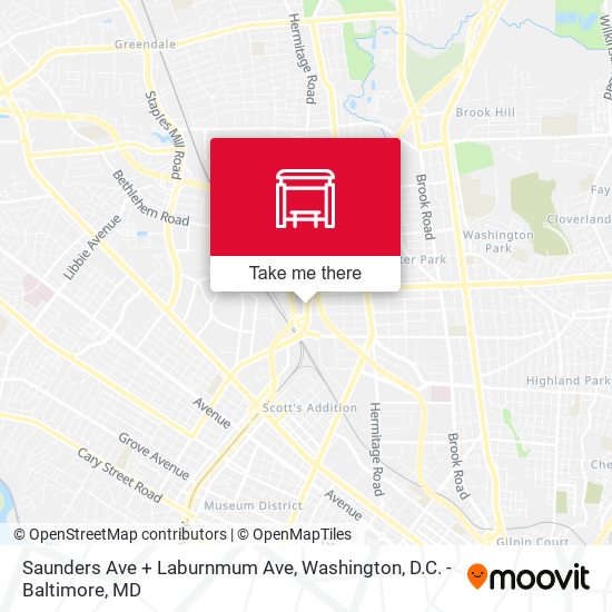 Saunders Ave + Laburnmum Ave map