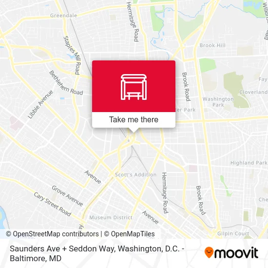 Saunders Ave + Seddon Way map