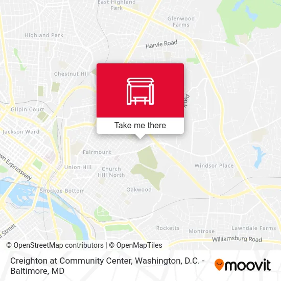 Creighton at Community Center map